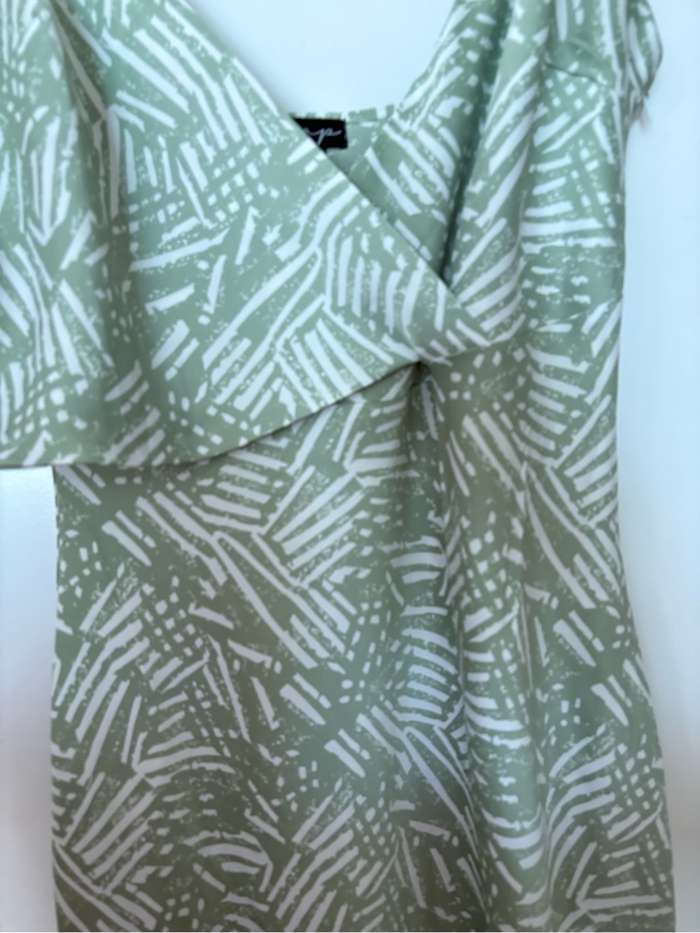 Women's Sage Green Patterned Sweater